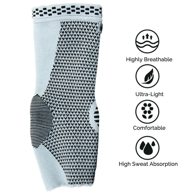 [Australia] - NeoTech Care Ankle Support Brace, Bamboo Fiber, Gray (Size XS, 1 Unit) X-Small (Pack of 1) 