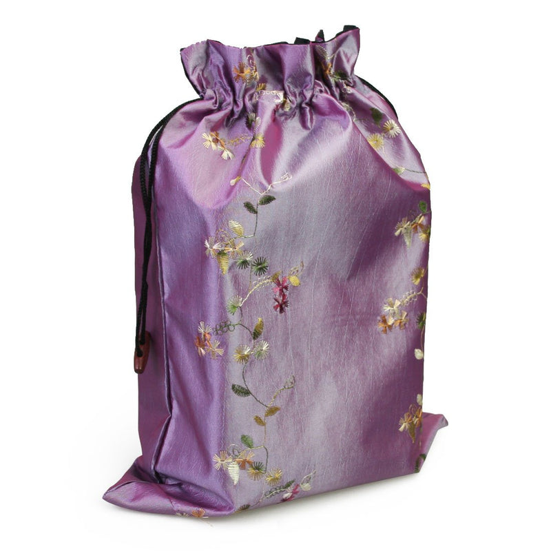 [Australia] - kilofly Embroidered Silk Jacquard Travel Bag, Lingerie & Shoes, Value Set of 3 set3 A 