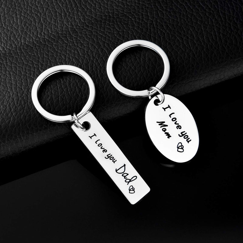 [Australia] - XYIYI Mothers Fathers Day Keychain, Mom Dad Gifts for Birthday Christmas I love you mom 