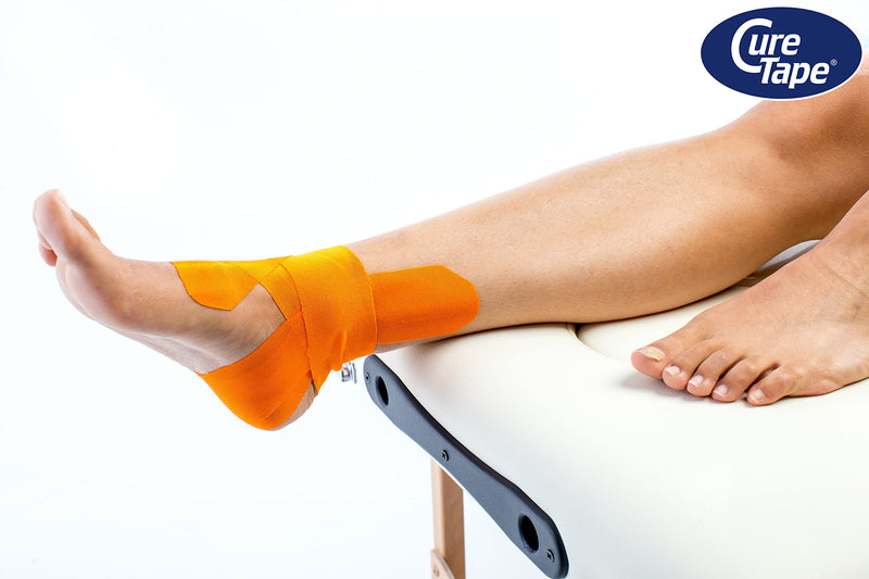 [Australia] - CureTape® Sports Kinesiology Tape | 30% Stronger Adhesion for Extreme Sporting Conditions | Waterproof & Quick Dry Viscose | Increase Mobility & Performance (Orange) Orange 