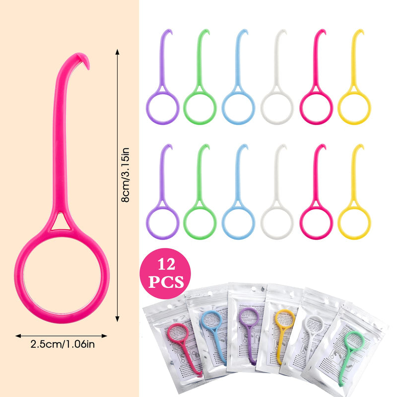 [Australia] - Ouligay 12PCS Aligner Removal Tool Invisible Tooth Removal Retainer Remover Tool Kits Aligner Removal Hook Retainer Remover Tool Remover for Invisible Brace for Tooth Cleaning Oral Care(6Colors) 