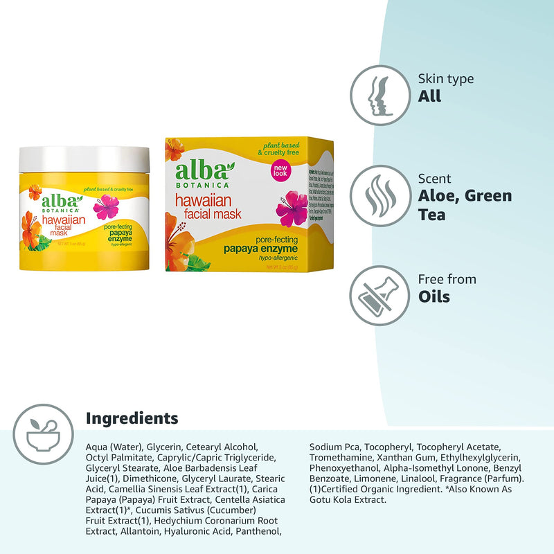 [Australia] - Alba Botanica Hawaiian Oil Free Moisturizer, Refining Aloe & Green Tea, 3 Oz Aloe & Green Tea Moisturizer 