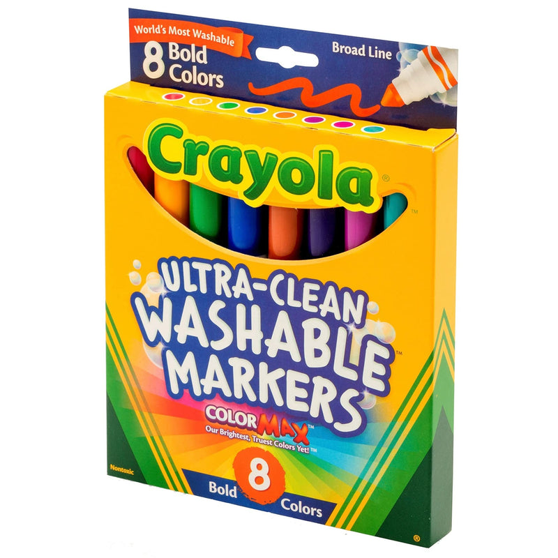 [Australia] - Crayola 8 Ct Bold Broad-Line Washable Markers 