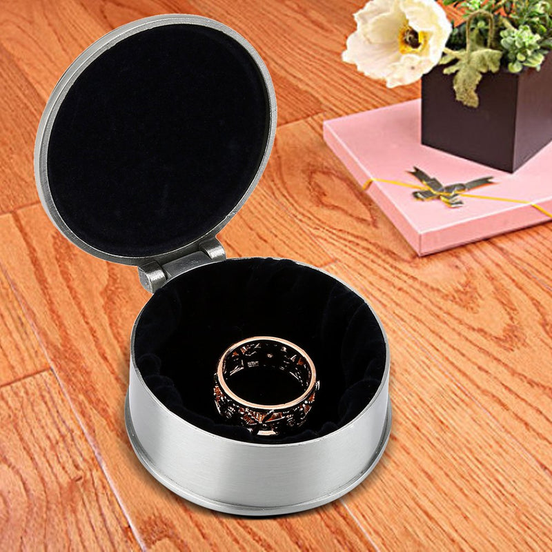 [Australia] - GLOGLOW Home Decorative Jewelry Treasure Box with Engraved Flower Round Shaped Zinc-Alloy Jewelry Box for Ring Necklace Storage 