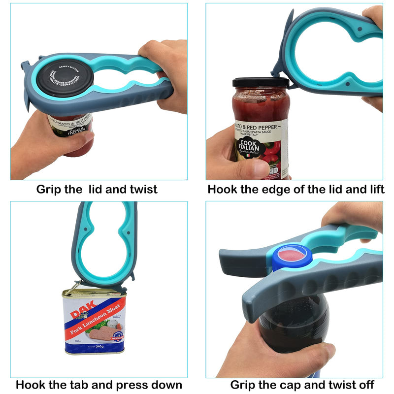 [Australia] - Jar Opener Bottle Opener and Ring Pull Can Opener for Weak Hands Arthritis Hands, Elderly and Children 