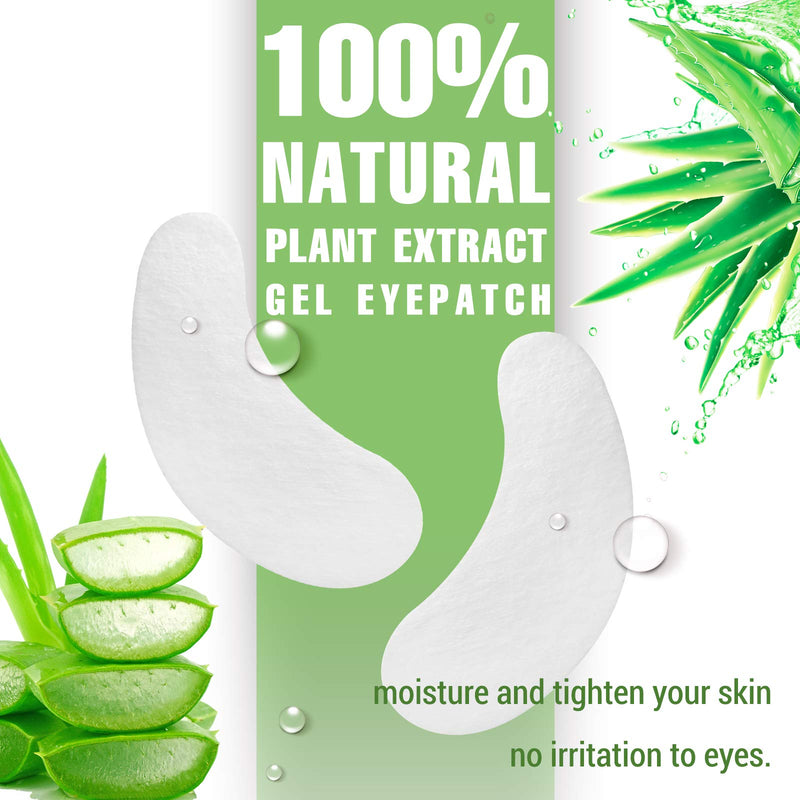 [Australia] - GreenLife 100% Naturel 50 100 150 200 300 400 Pairs Eyelash Extension patches Under Eye Gel Pads kit Collagen with Aloe Vera Hydrogel Eyes Patches set for Eyelash Extension Supplies - 50 pairs 