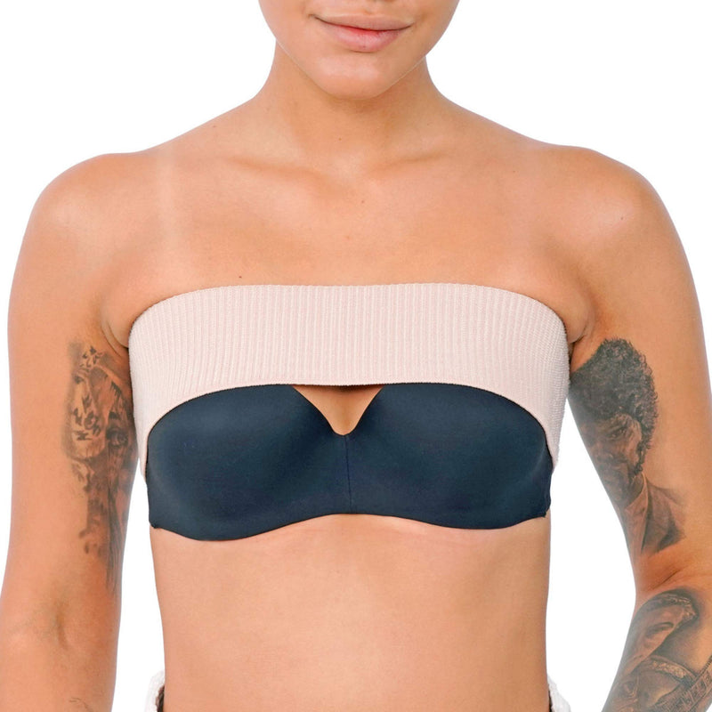 [Australia] - Breast Implant Stabilizer Band, Post Surgery Breast Augmentation and Reduction Strap, Chest Belt, Breast Support Bandage, One Size Fits All (Beige) Beige 