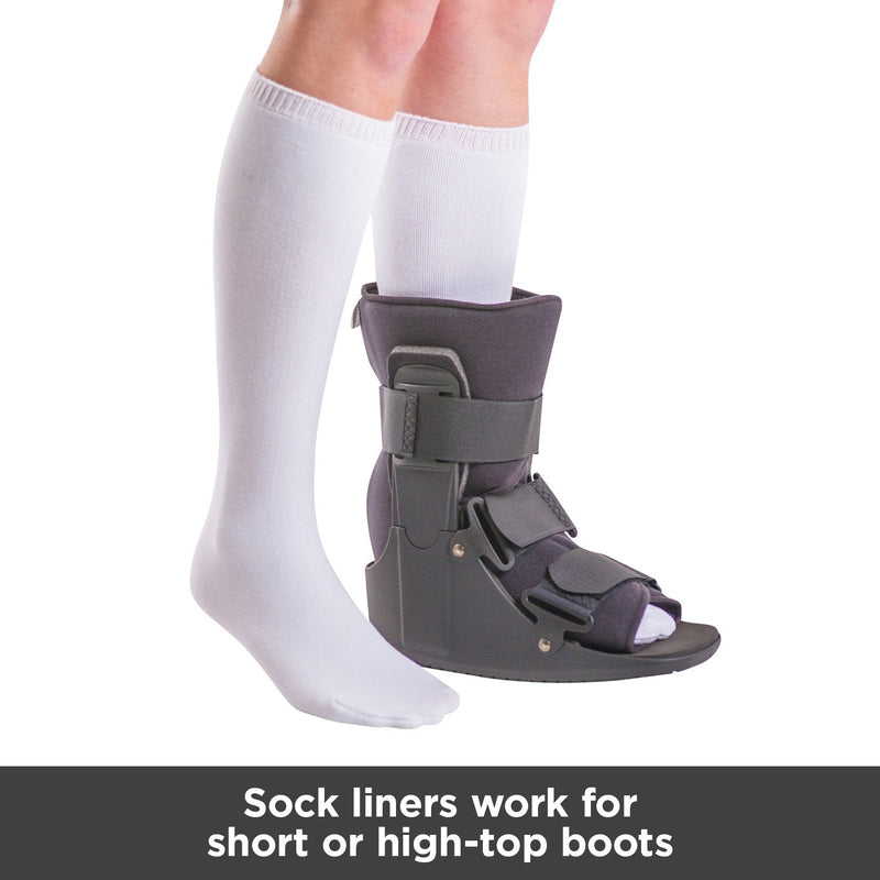 [Australia] - BraceAbility Replacement Sock Liner for Orthopedic Walking Boots | Medical Tube Socks to Wear Under Air Cam Walkers and Fracture Boot Casts (High-Top (Pack of 2)) High-Top (Pack of 2) 