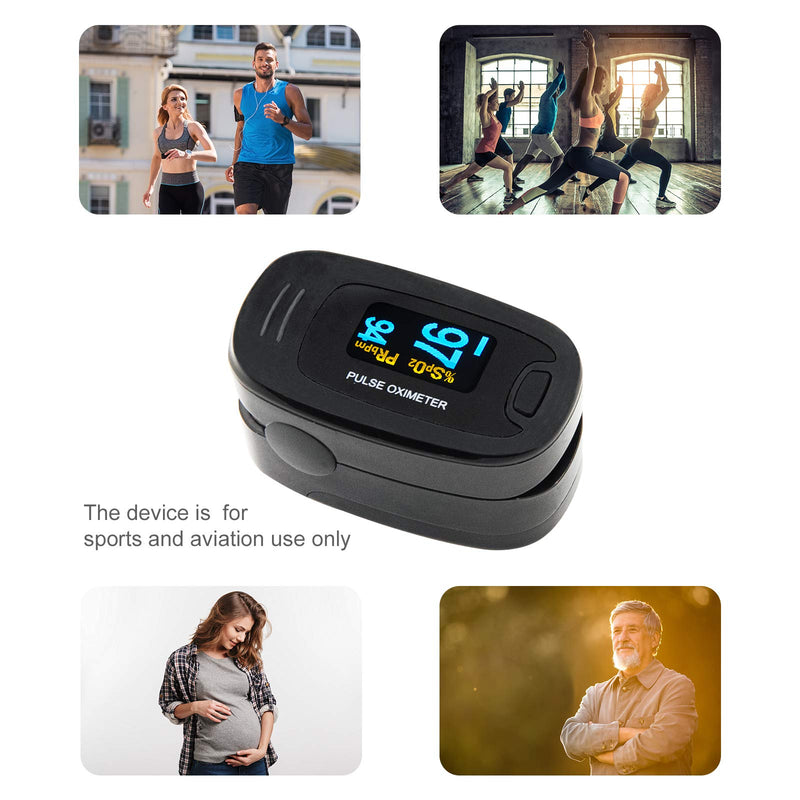 [Australia] - CONTEC MED CMS50NA Pulse Oximeter, Blood Oxygen Saturation Monitor … (Black) 