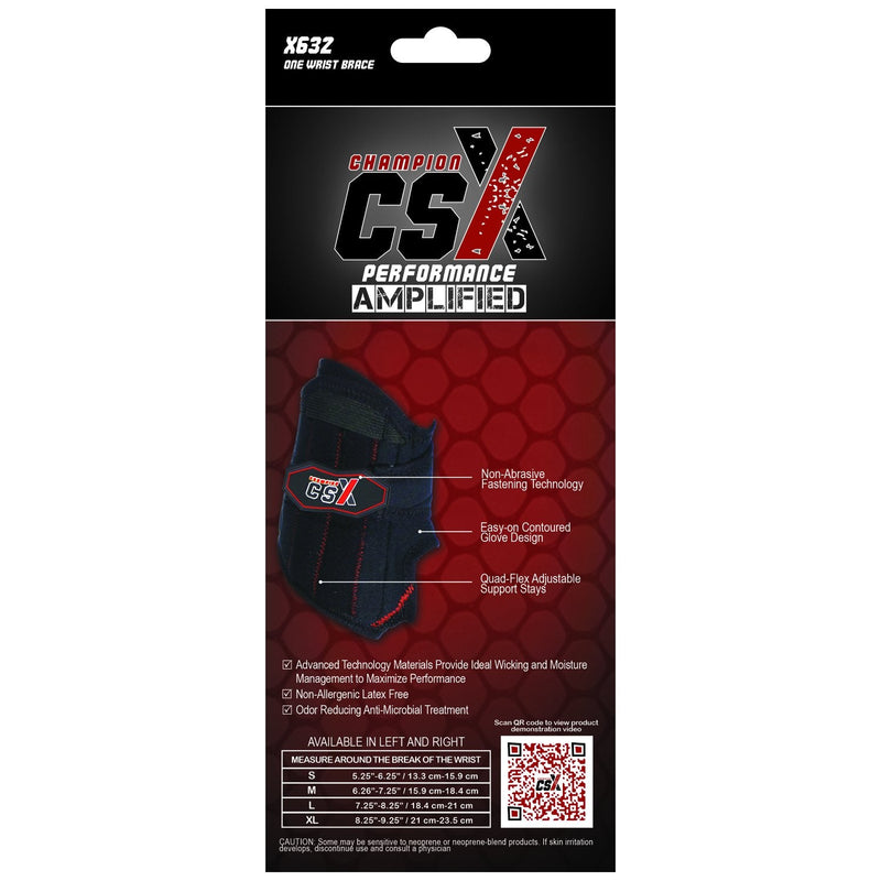 [Australia] - CSX Wrist Brace, Quad-Flex, Adjustable Support, Sport Performance, Small (Right Hand) 