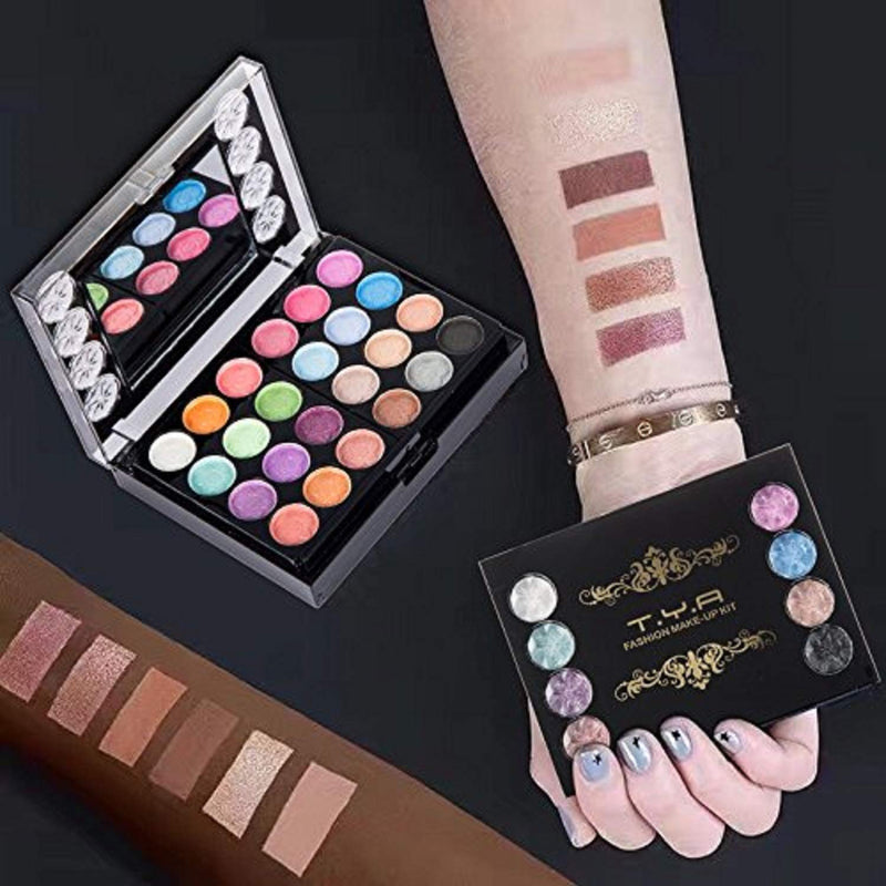 [Australia] - Eyeshadow Palette LT Makeup Palette 37 Bright Colors Matter and Shimmer Lip Gloss Blush Brushes Cosmetic Makeup Eyeshadow Highly Pigmented Palette for Girls Festival Birthday Gift Concealer Makeup Kit 