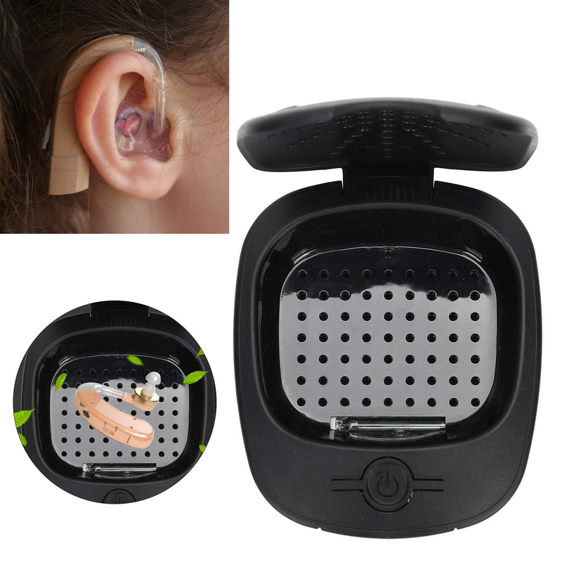 [Australia] - Mini Hearing Aid Drying Box, USB UV Smart Portable Electronic Timing Hearing Aid Dryer Haering Amplifier, Moisture-Proof Dehumidifier Drying Case 
