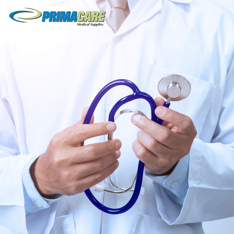 [Australia] - Primacare Stainless Steel Classic Stethoscope | Black Stethoscope with Dual-Head Chestpiece, No-Chill Rings & Ultra-Soft Eartips Premium Medical Supplies for Doctors, Nurses, Students, EMTs 30 Inches 