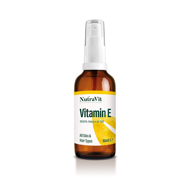 [Australia] - NutraVit - Vitamin E Oil | 100% Natural Vitamin E Oil - 50ml - 1,333 IU/ml - Vitamin E Oil For Hair, Skin, Face, Stretch Marks & Cuticles - Natural, Vegan, Hexane Free, Cruelty Free & Non-GMO 