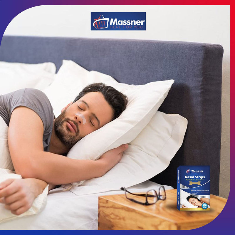 [Australia] - 100 Medium Nasal Strips Anti-Snoring Aid for Fast Relief. Instantly Stops Snoring for Better Sleep, Less Congestion. Improved Air Flow, Gentle Spring Like Action. 55x16mm, Big 3 Month Supply 