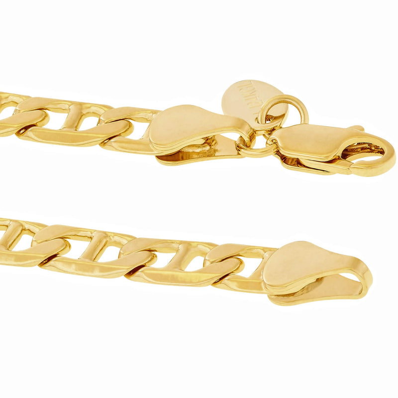 [Australia] - Lifetime Jewelry 6mm Mariner Link Chain Anklet for Women & Men 24k Gold Plated 10.0 Inches 