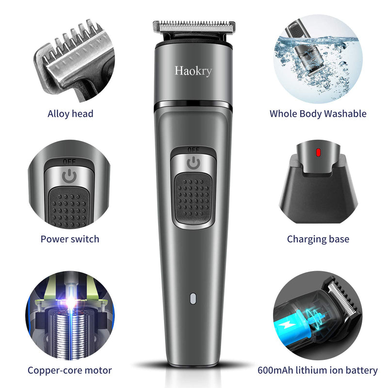 [Australia] - Hair Clippers,Nose Hair Trimmer,Eyebrow Trimmer,Beard Trimmer for Men,Haokry Cordless Beard Grooming,Kit Clippers for Hair Cutting Waterproof USB Rechargeable 4 in 1 