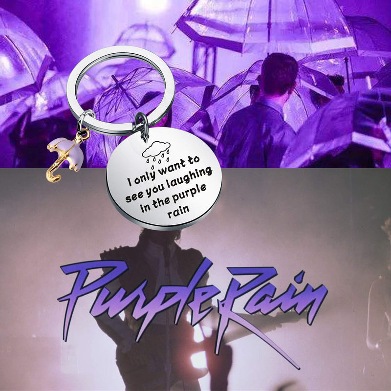 [Australia] - BLEOUK Prince Song Lyrics Inspired Gift I Only Want to See You Laughing in The Purple Rain Prince Fans Gift 