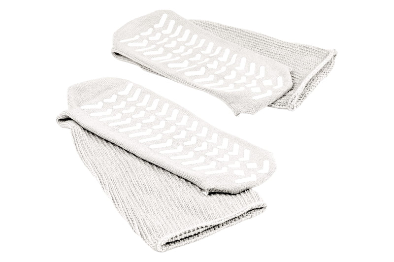 [Australia] - Extra Wide Socks for Swollen Feet, 3 Pairs Wide Bariatric Socks, Non Slip Cast Sock, Diabetic Edema Hospital Lymphedema Socks White 