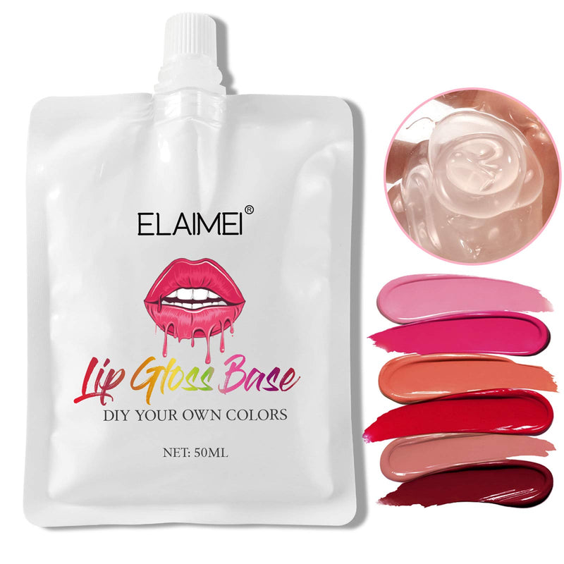 [Australia] - Moisturize Lip Gloss Base, Clear Base Lip Gloss, Lip Gloss Base Oil Material Lip Makeup Primers, Non-Stick Lipstick Primer for DIY Handmade Lip Balms Lip Gloss (50ML) 