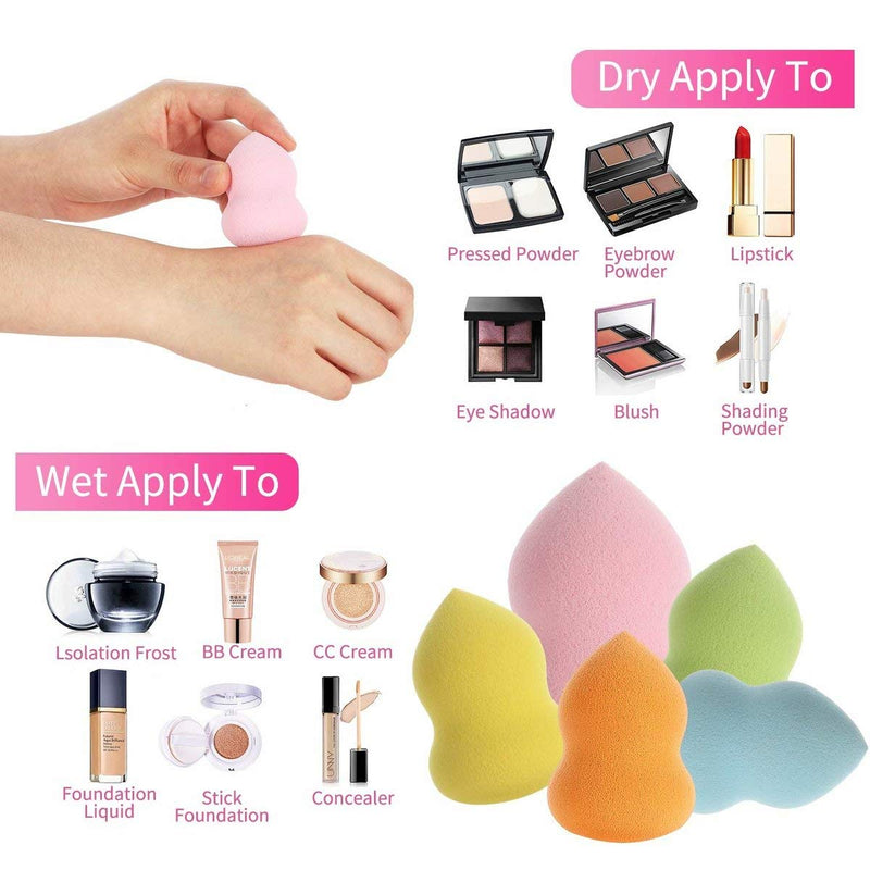 [Australia] - Bennlife 8pcs Makeup Beauty Sponge Set,Gourd Shape with Storage Box (random color) 