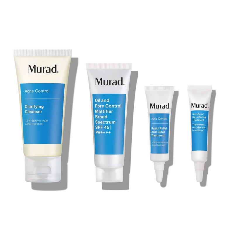 [Australia] - Murad Acne Control Kit – 30-Day Trial Breakout Skin Care Kit with InvisiScar Resurfacing Treatment, Facial Cleanser, Acne Clarifying Treatment + Facial Moisturizer for Blemish & Breakout Prone Skin Acne Control 30-Day Trial Kit 