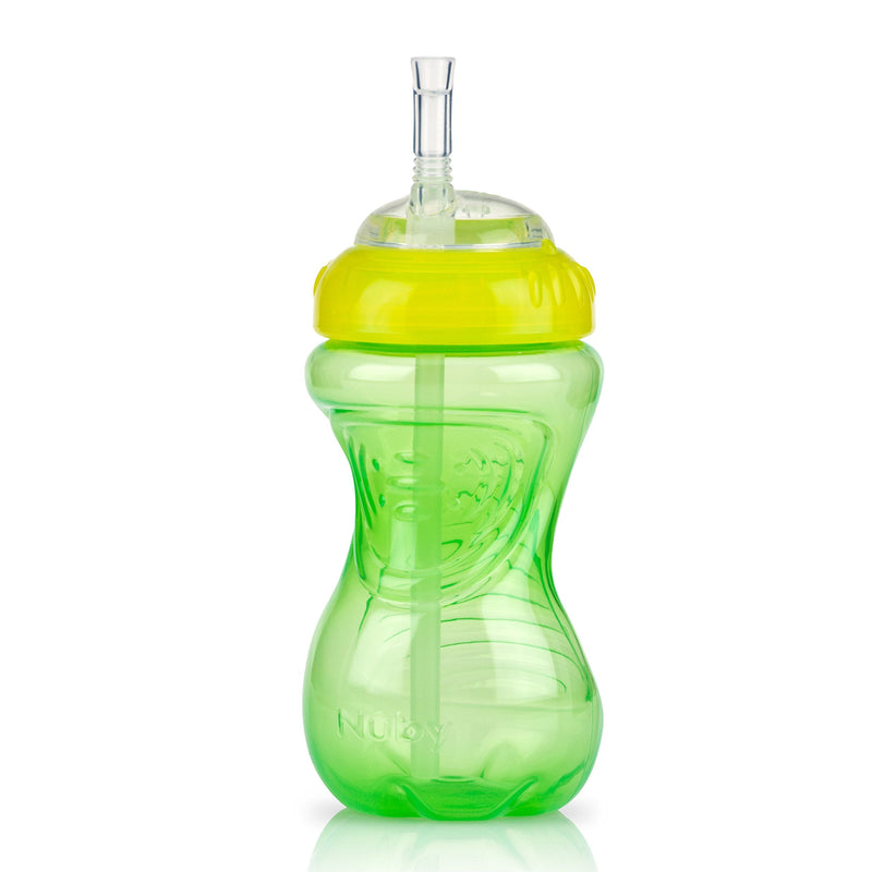 [Australia] - Nuby 3 Piece Boy No-Spill Cup with Flex Straw, 10 Ounce 