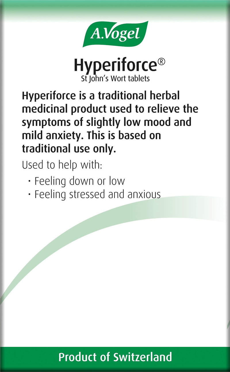 [Australia] - A.Vogel Hyperiforce St John's Wort Tablets | Relieves Symptoms of Slightly Low Mood and Mild Anxiety | 60 Tablets 60 Count (Pack of 1) 