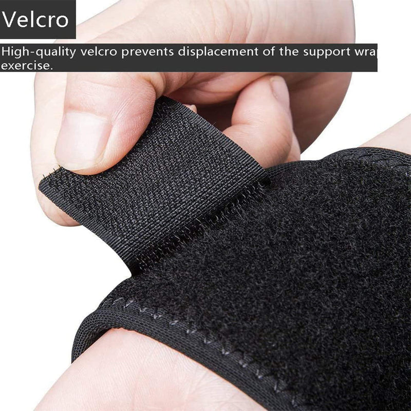 [Australia] - TOVIKI Wrist Support Brace Right Hand with 2 Metal Splints for Joint Pain Arthritis Carpal Tunnel Pain Tendonitis for Men and Women Black (Right) 