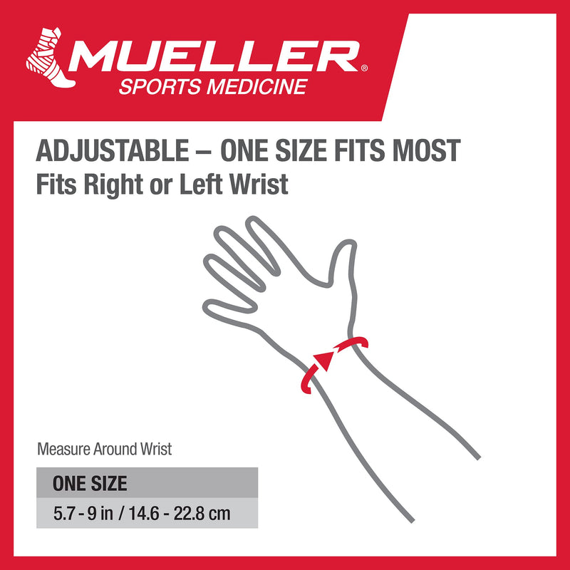 [Australia] - MUELLER Mueller Sports Medicine Night Support Wrist Brace for Sleeping, Black, One Size Fits Most 