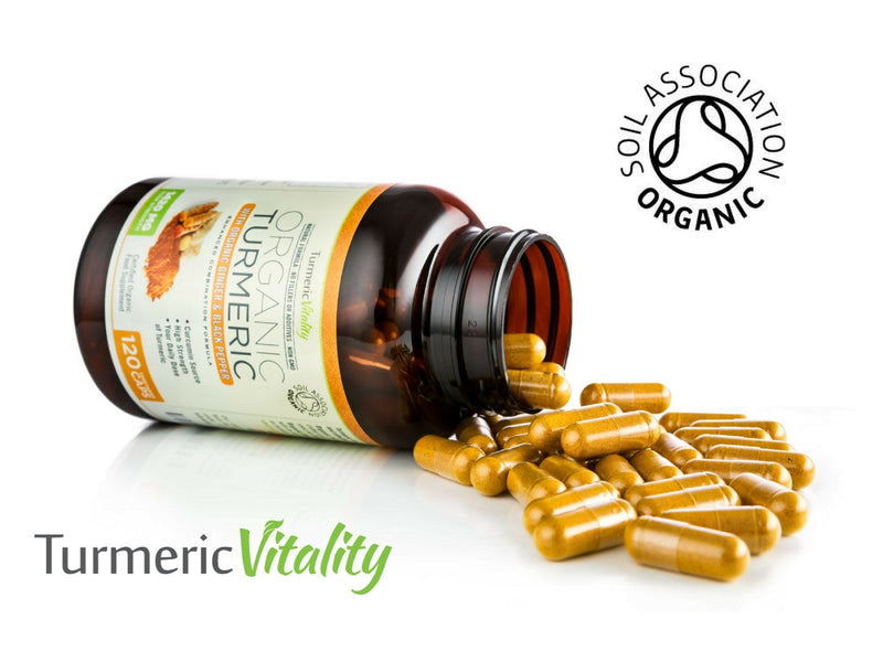 [Australia] - Organic Turmeric Curcumin Capsules 1420mg High Strength Serving with Black Pepper & Ginger for Maximum Absorption of Curcumin | 120 Veg Capsules - Certified Organic Supplement 