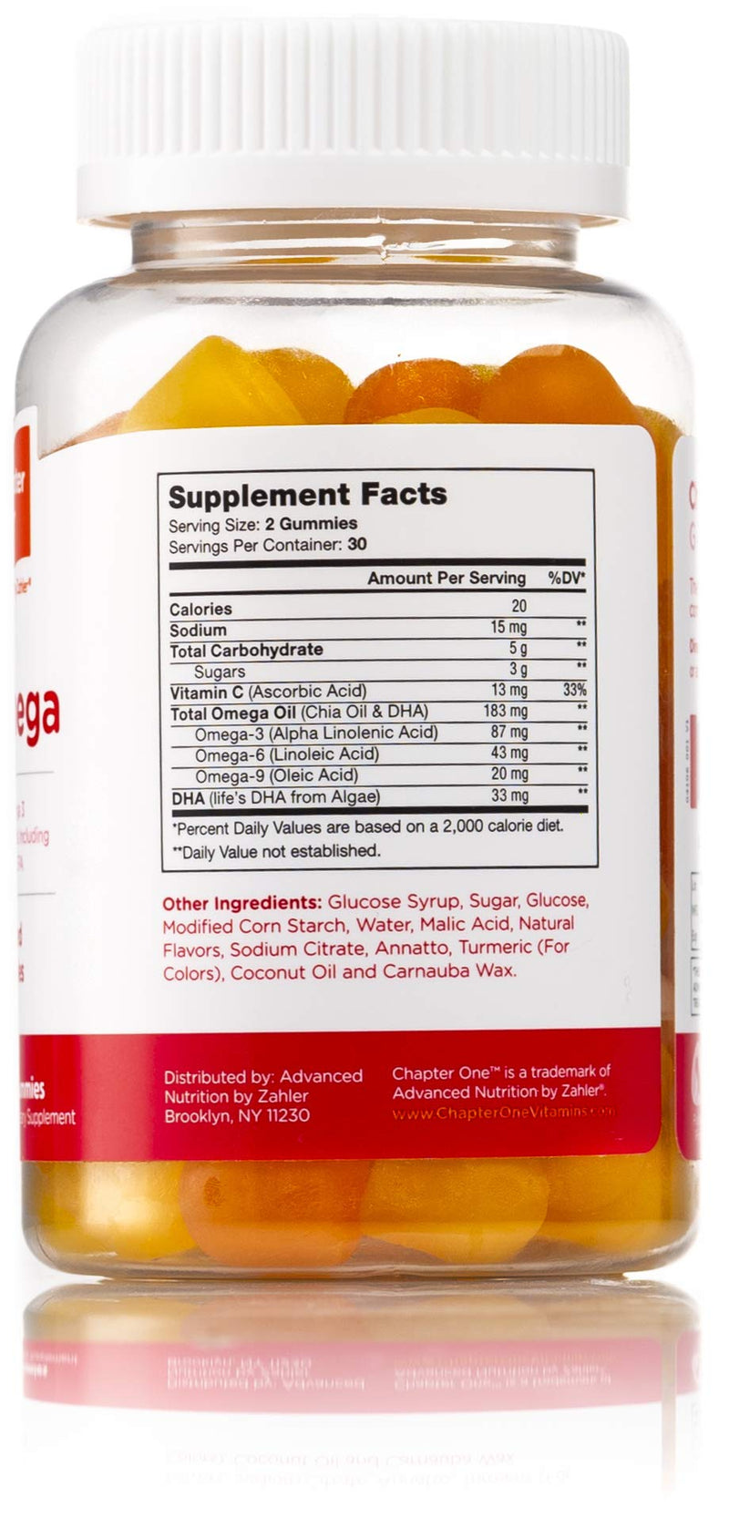 [Australia] - Chapter One Omega Gummies, Chewable Omega 3 Gummies for Kids, Kosher, 60 Flavored Gummies 60 Count (Pack of 1) 