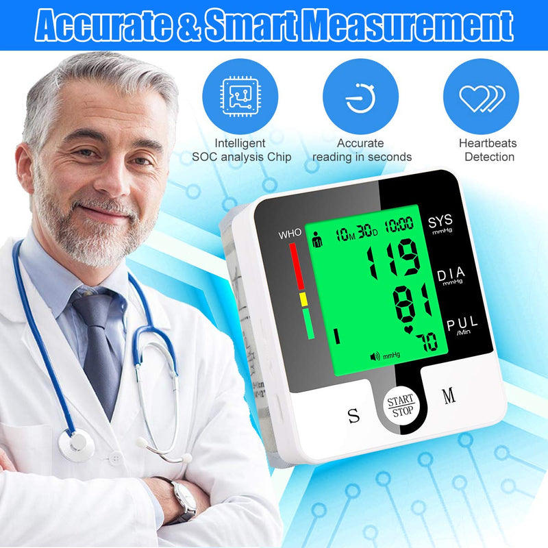 [Australia] - BP Monitor, BP Machine Upper Arm Automatic with Cuff 22-32cm, Large Screen, 2X99 Reading Memory, Digital Bp Monitor Pulse Rate Monitor for Home Use 2 Users Adult 