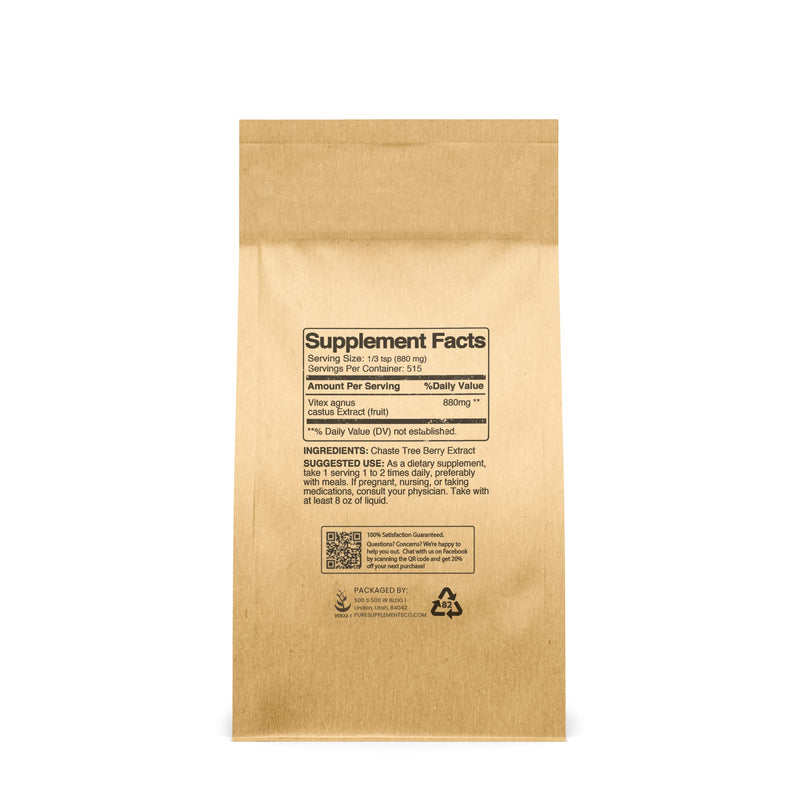 [Australia] - Pure Original Ingredients Chasteberry Extract (1lb) Vitex Agnus-Castus Tree, Non-GMO 1 Pound 