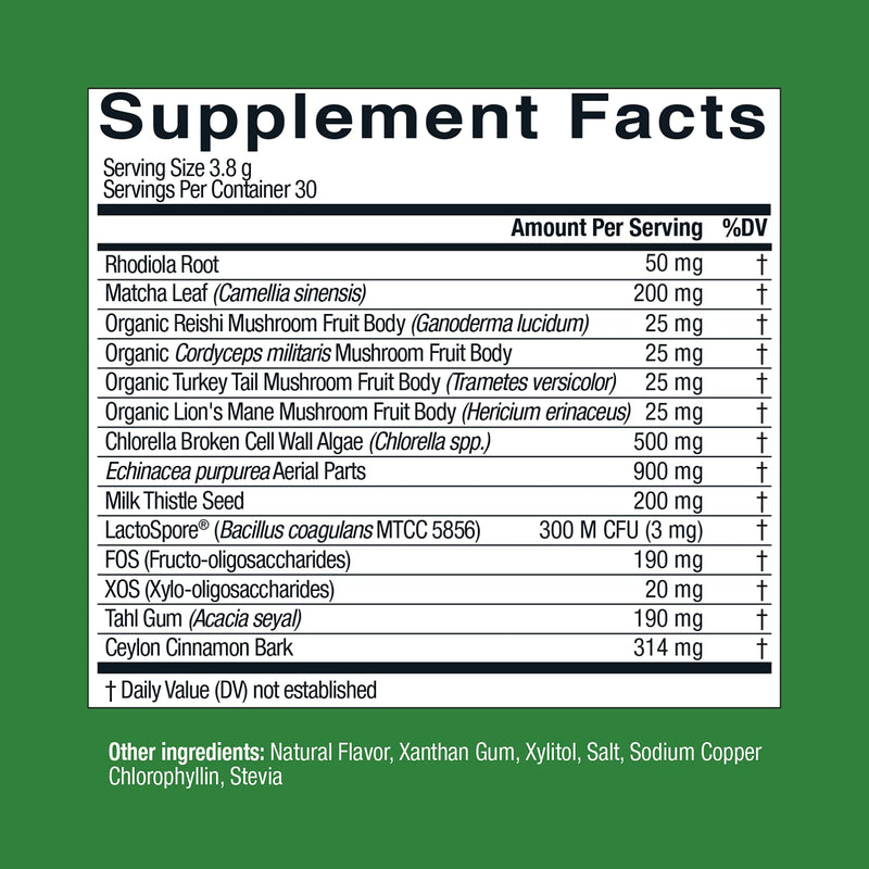 [Australia] - Beyond Greens Concentrated Superfood Powder - Matcha Flavor w/ Chlorella, Echinacea, & Probiotics for Immune Support & Energy | by LiveWell - 30 Servings 4 Ounce (Pack of 1) 