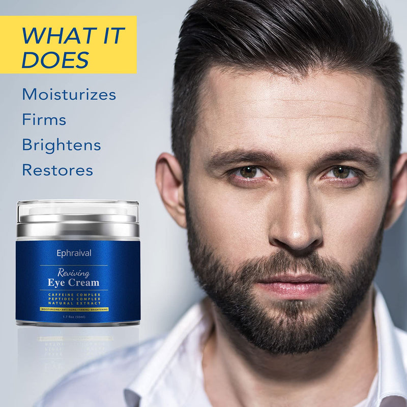 [Australia] - Men's Eye Cream | Anti-aging Caffeine Eye Cream for Men | Brightens, Reduces Puffiness, Dark Circles, and Fine Lines | Hydrating Daily Eye Treatment for Men 