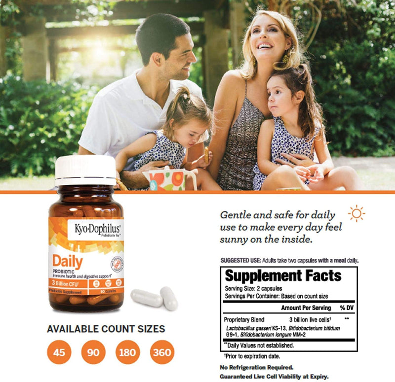 [Australia] - Kyo-Dophilus Daily Probiotic, Immune and Digestive Support, 360 capsules (Packaging may vary) 360 Count (Pack of 1) 