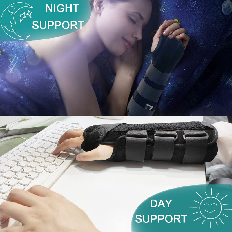 [Australia] - TANDCF bestlife Unisex Forearm and Wrist Support Splint Brace Double Fixation Wrist Brace for Carpal Tunnel,Adjustable Night Time Forearm Immobilizer Brace Splints,12.2 inch (31cm) length(RH/L) Right Hand Large/X-Large 
