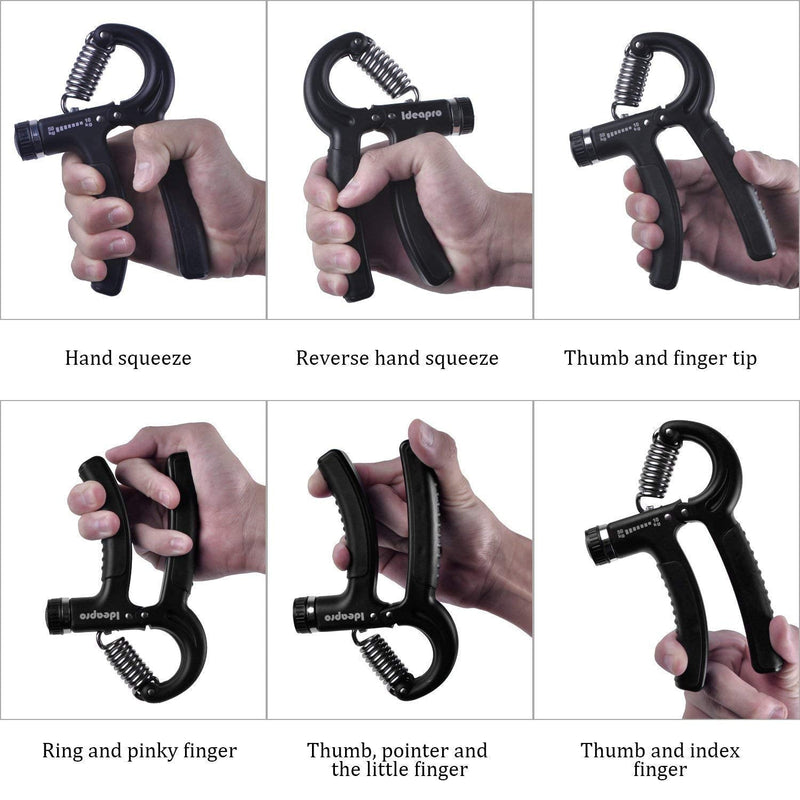[Australia] - ideapro Hand Grip Strengthener Adjustable Resistance (10-50kg),Hand Grip Exerciser,Forearm Grip, Hand Squeezer, Hand Exercise, Gripper, Finger Strengthener 1 PCS 