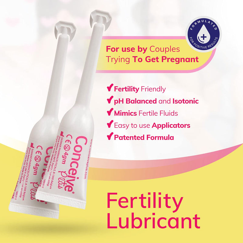 [Australia] - Conceive Plus Fertility Lubricant Travel Size Lube with Calcium + Magnesium Ions - Use When Trying to Conceive - Vaginal Moisturizer (3 x 4g Pre-Filled Applicators) 