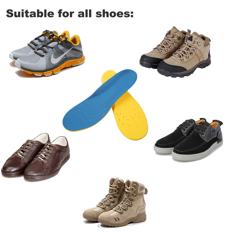 [Australia] - Shoe Insoles, Orthotic Insoles, Memory Foam Insoles Providing Great Shock Absorption and Cushion, Best Insoles for Men and Women for Everyday Use (L) L（Men's 8-12/ Women 10-15） 