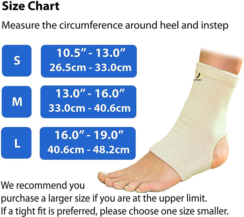 [Australia] - UptoFit Copper Ankle Compression Sleeve for Women Lightweight Breathable Brace for Foot and Ankle Support in Plantar Fasciitis, Achilles Tendon & Tendonitis (Medium - 1 Piece) Medium 