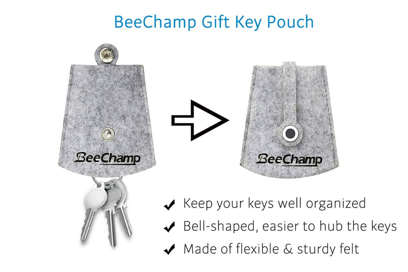 [Australia] - BeeChamp Adjustable Neoprene Knee Support Kneecap Compression Sleeve Open Patella Brace, for 15"-21" Knee, Size L, Black 