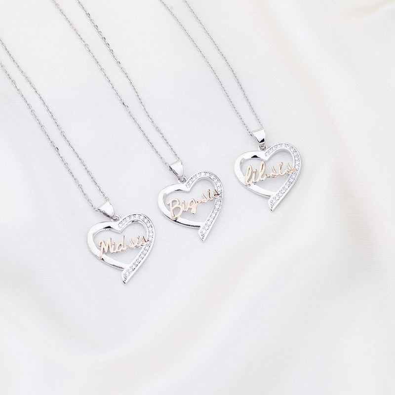 [Australia] - FUSTMW Sisters Gifts The Love Between Sisters is Forever 3 Sisters Keychain Set Gift for Big sis Mid Sis Lil Sister Jewelry 3 sister necklace 