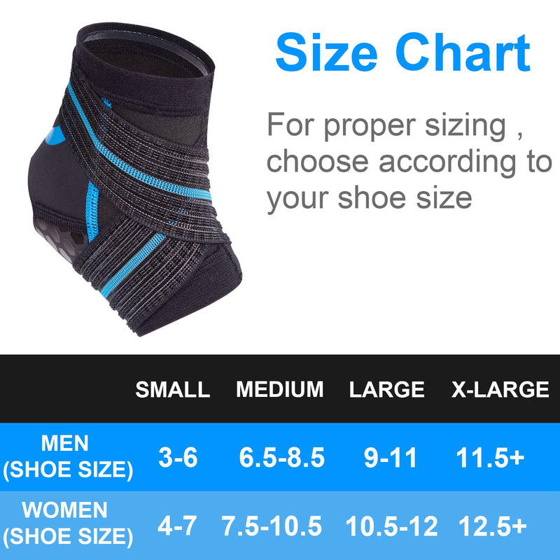 [Australia] - Nvorliy Ankle Brace for Swimming, Aquatic, Scuba Diving, Surfing, Paddle Boarding, Water Sports or Injury Recovery, Neoprene Compression Ankle Wrap & Foot Support for Women & Men (Large) Large 