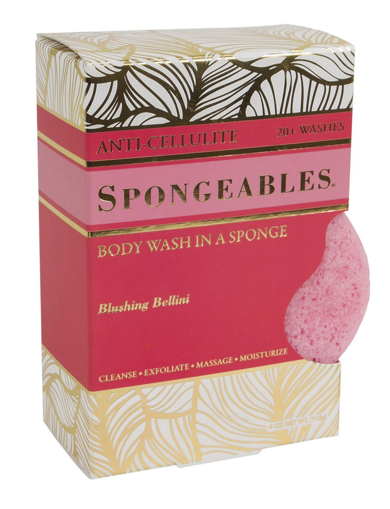 [Australia] - Spongeables Anti-Cellulite Body Wash in a Sponge, Blushing Bellini Scent, 4 Oz Spongeables Anti-Cell 20+ Blushing Bellini 1pk 