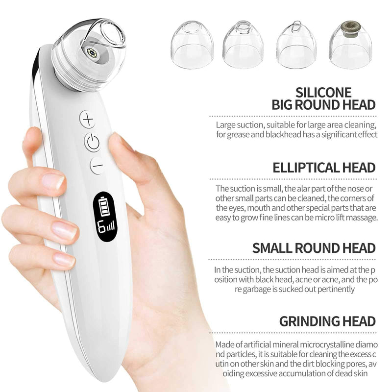 [Australia] - Blackhead Remover with Camera, 20X Microscope Blackhead Suction Tool, Visible Pore Remover, 5.0 Megapixels Facial Pore Vacuum with Charging Base Suction Pore Remover Vacuum, 4 Replaceable Tips 