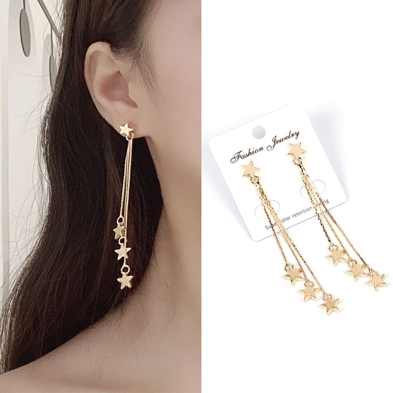 [Australia] - Weird Earrings Aesthetic Earrings Cute Earrings Cool Earrings Face Earrings Star and Moon Earrings Drop Dangle Earrings for Girls and Women #01 