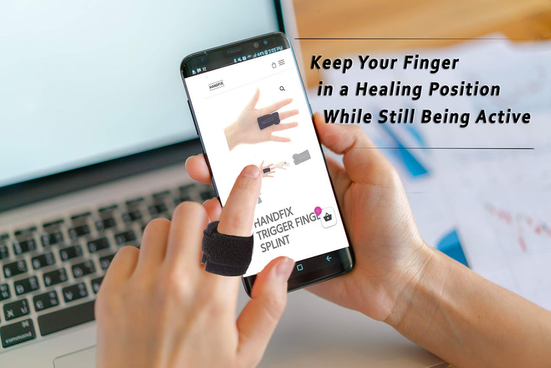 [Australia] - HandFix - The Original One & Only Patented Trigger Finger Splint, Adjustable Support, Finger Brace for Trigger Finger, Tendonitis, Stiffness, Pain Relief-Left Or Right Hand-One Size Fits Most 
