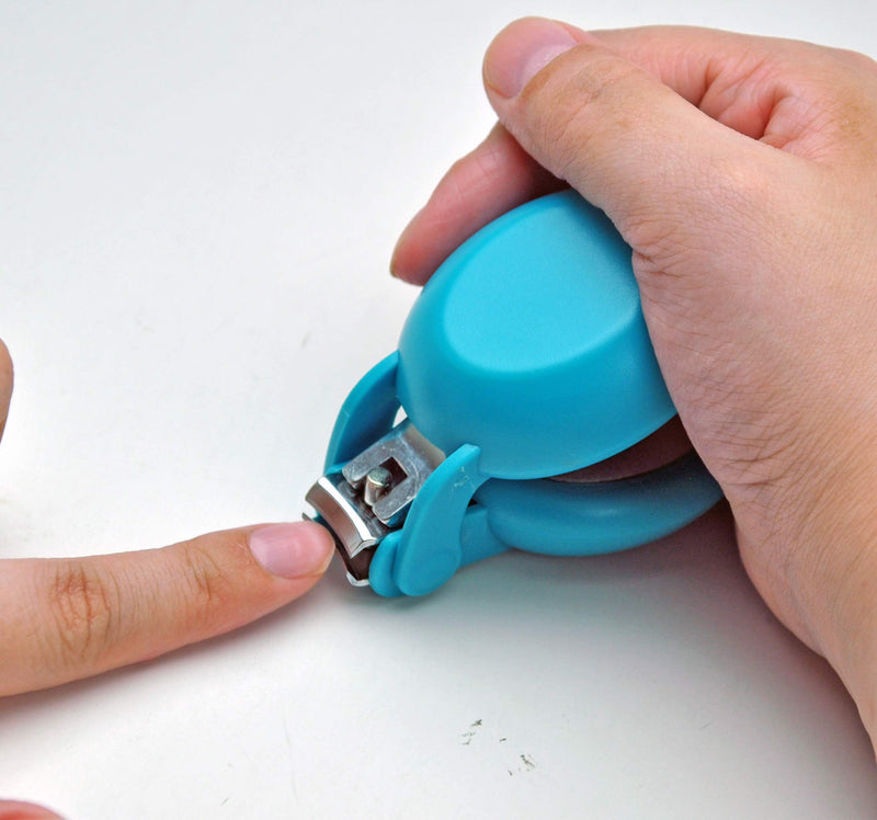 [Australia] - HARAC Special Needs Nail Clippers for Arthritic Hands, Senior and Kids, Adapted Nail Clipper For Fingernail and Thick Toenail, Made in JAPAN (Blue) Blue 